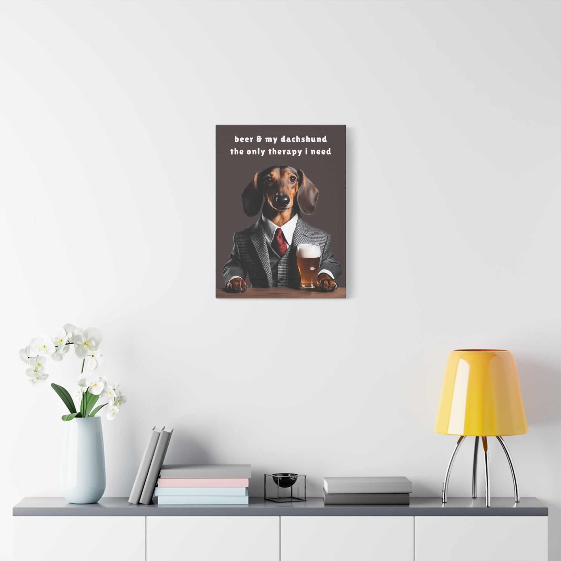 Beer and My Dachshund - Matte Canvas - Real Rad Boutique