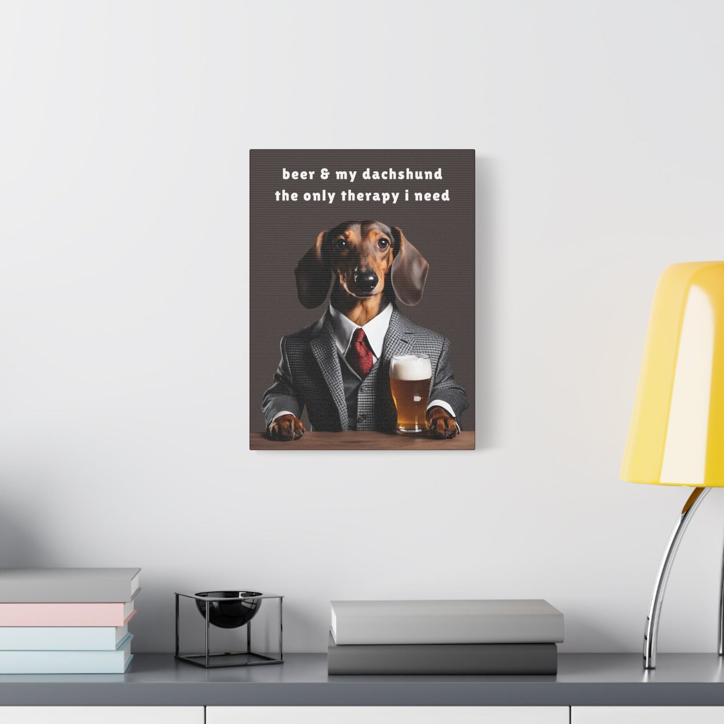 Beer and My Dachshund - Matte Canvas - Real Rad Boutique