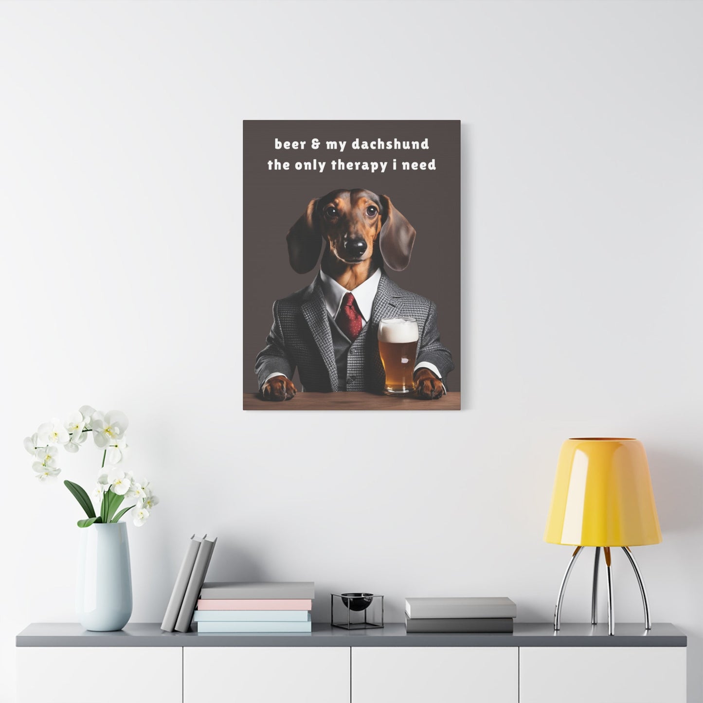 Beer and My Dachshund - Matte Canvas - Real Rad Boutique