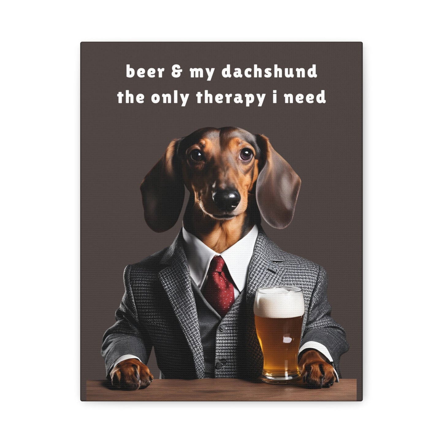 Beer and My Dachshund - Matte Canvas - Real Rad Boutique