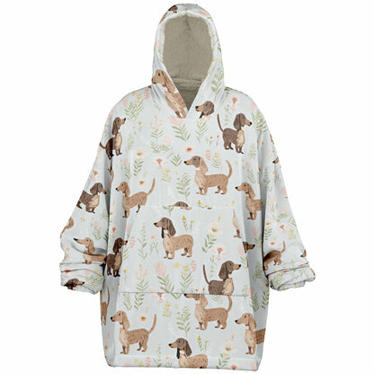 Blooming Dachshund Love Luxury Snug Hoodie - Real Rad Boutique