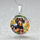 Blooming Doxie - Circle Pendant - Real Rad Boutique