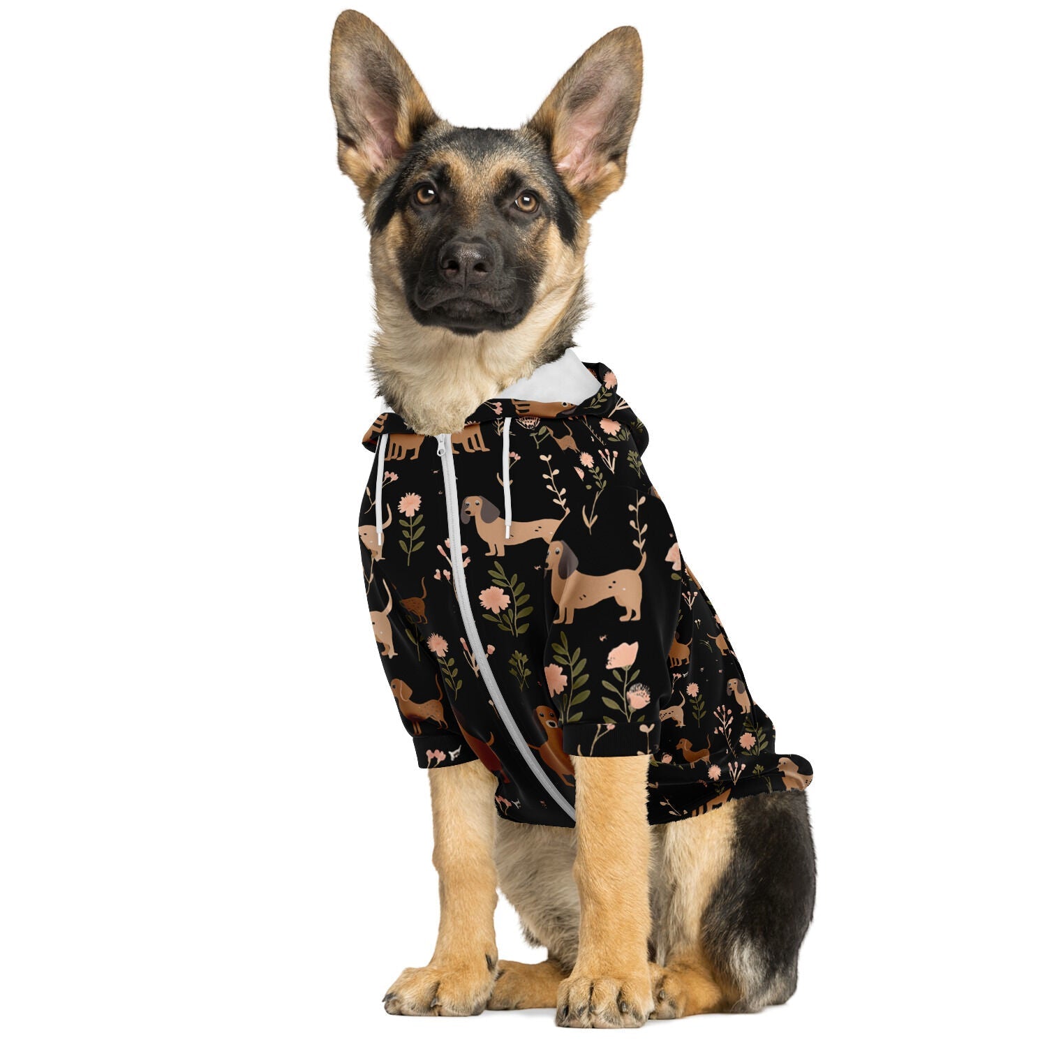 Blossom Hounds - Athletic Dog Zip - Up Hoodie - Real Rad Boutique