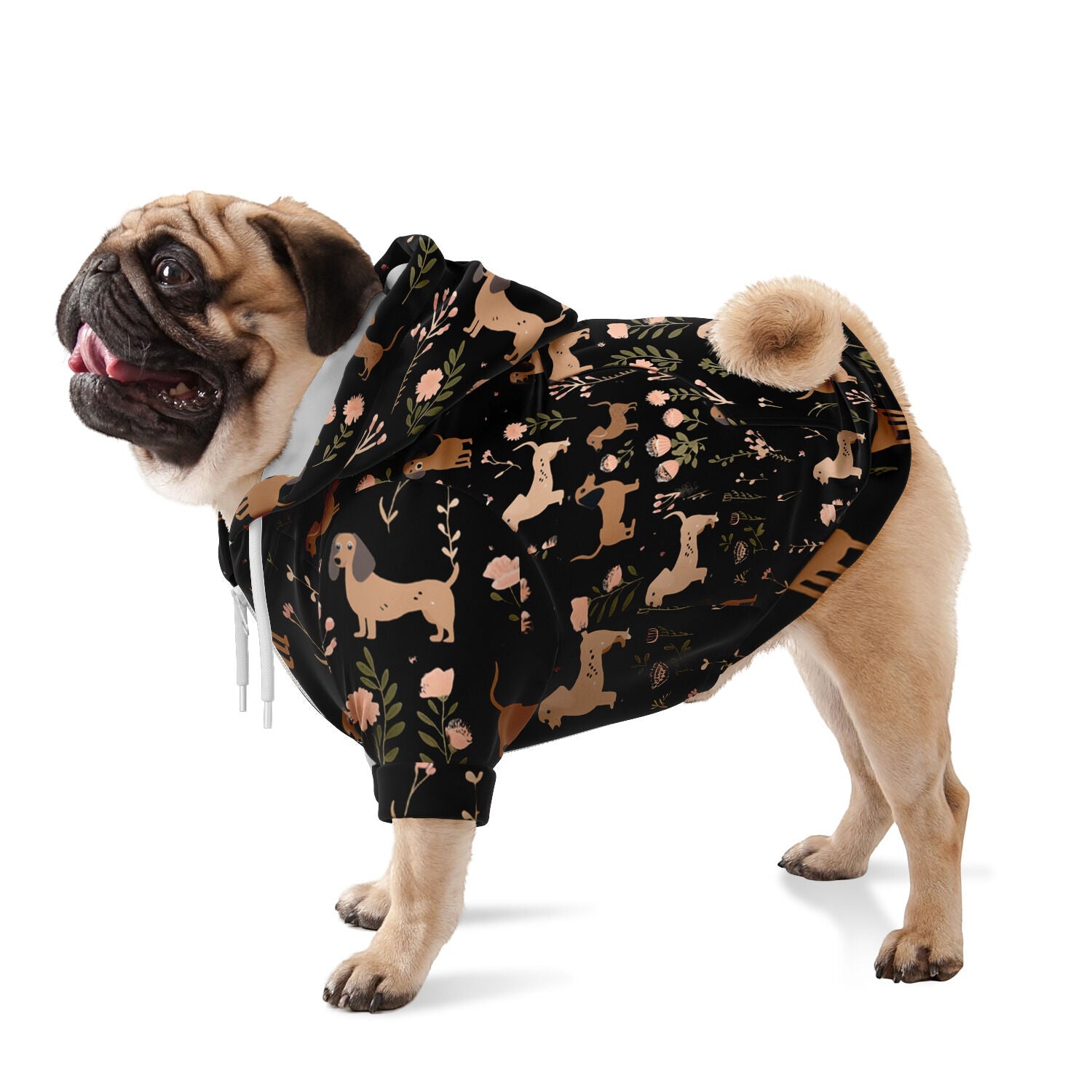 Blossom Hounds - Athletic Dog Zip - Up Hoodie - Real Rad Boutique