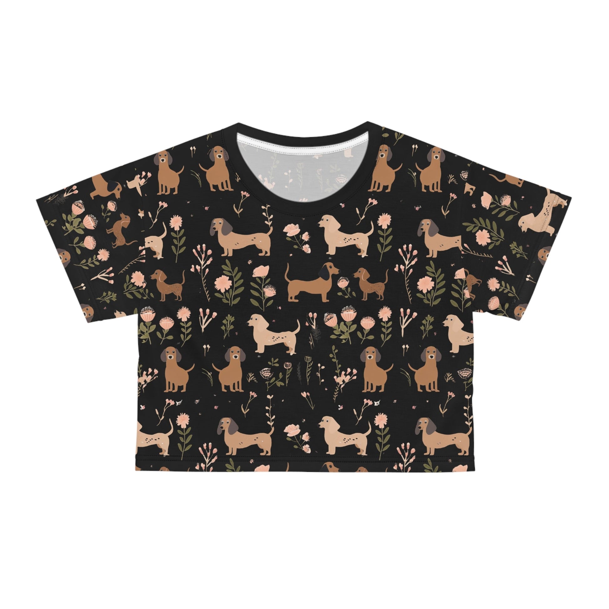 Blossom Hounds - Dachshund Crop Tee - Real Rad Boutique