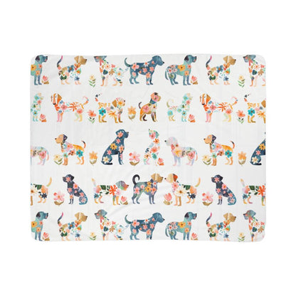 Blossoming Lab Love Sherpa Fleece Blanket - Real Rad Boutique