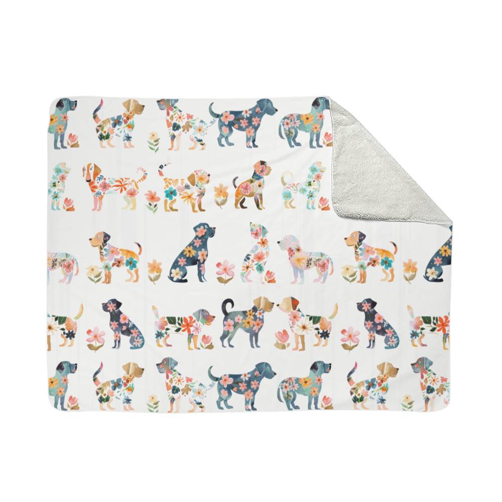 Blossoming Lab Love Sherpa Fleece Blanket - Real Rad Boutique