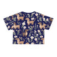 Blue Blooms - Dachshund Crop Tee - Real Rad Boutique