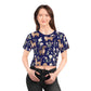 Blue Blooms - Dachshund Crop Tee - Real Rad Boutique