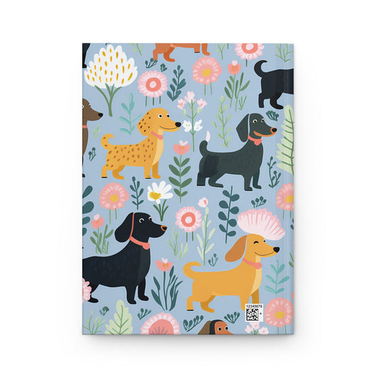 Blue Floral Paws - Hardcover Journal Matte - Real Rad Boutique