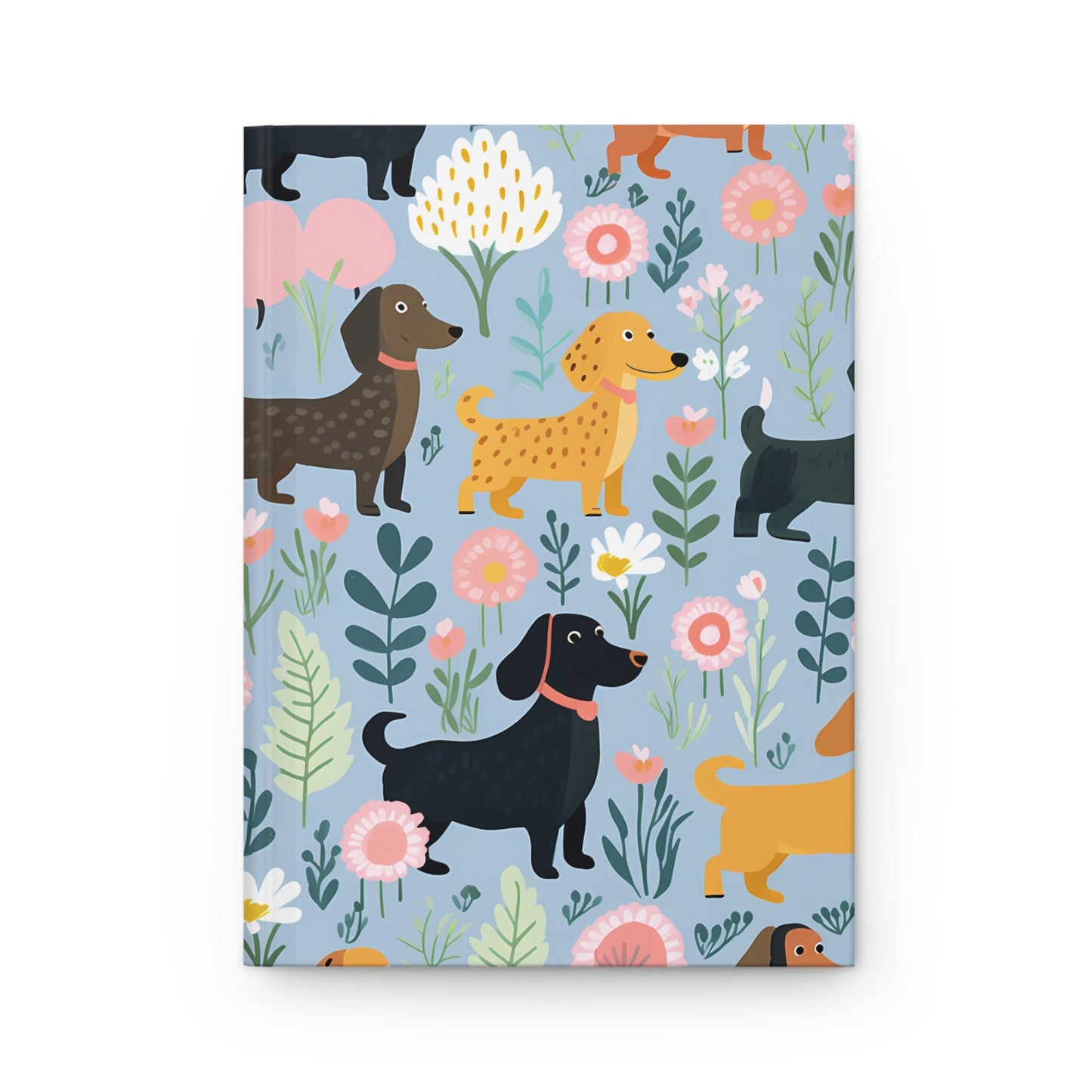 Blue Floral Paws - Hardcover Journal Matte - Real Rad Boutique