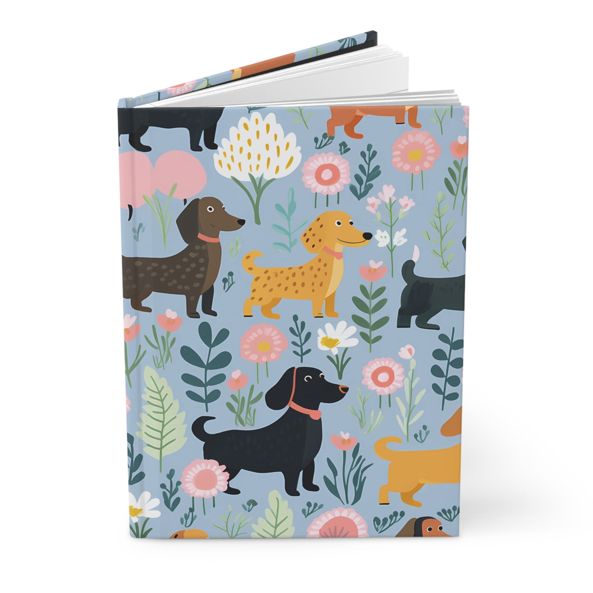 Blue Floral Paws - Hardcover Journal Matte - Real Rad Boutique