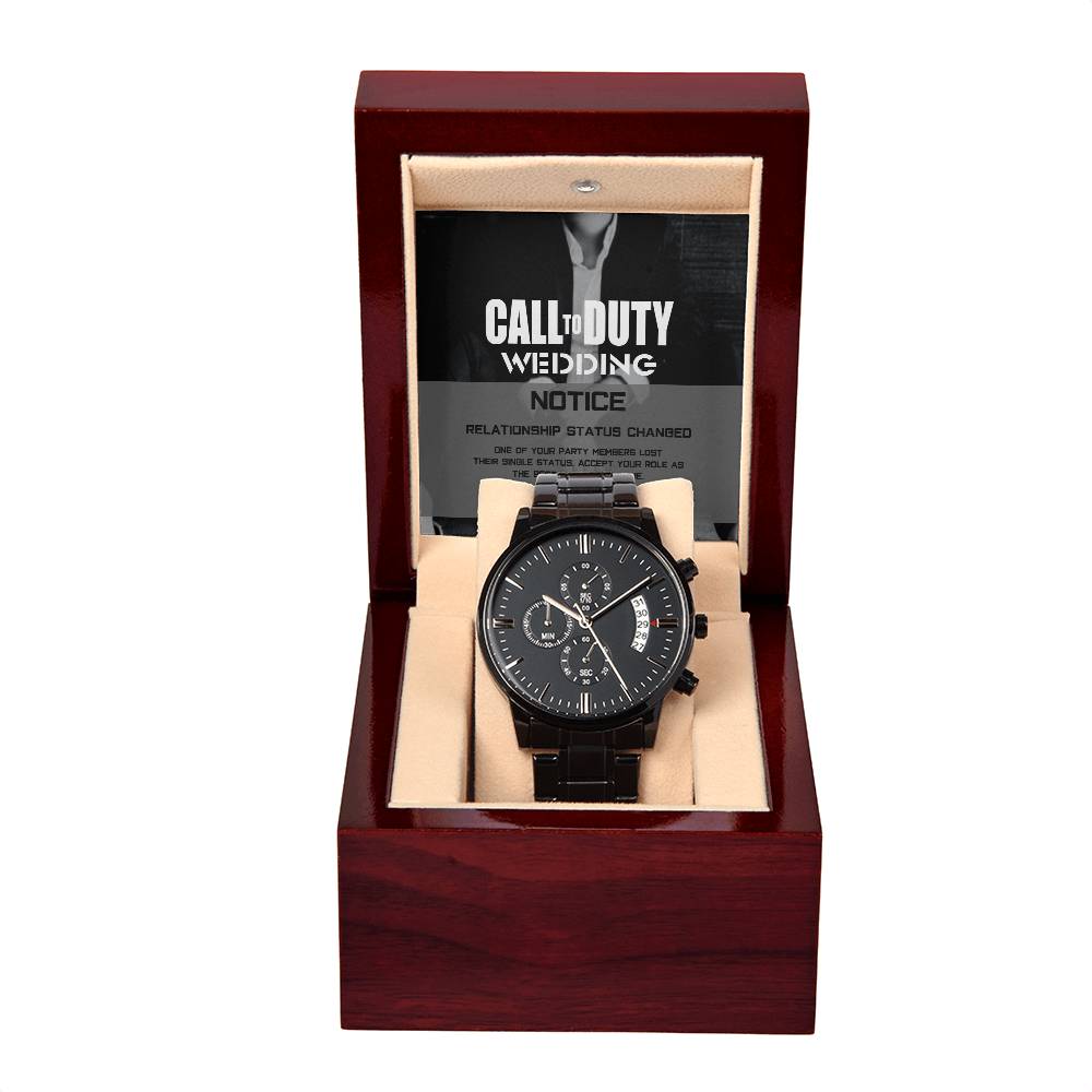 Call Of Duty - Black Chronograph Watch - Real Rad Boutique