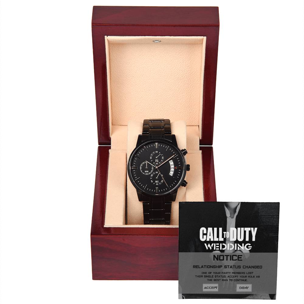 Call Of Duty - Black Chronograph Watch - Real Rad Boutique