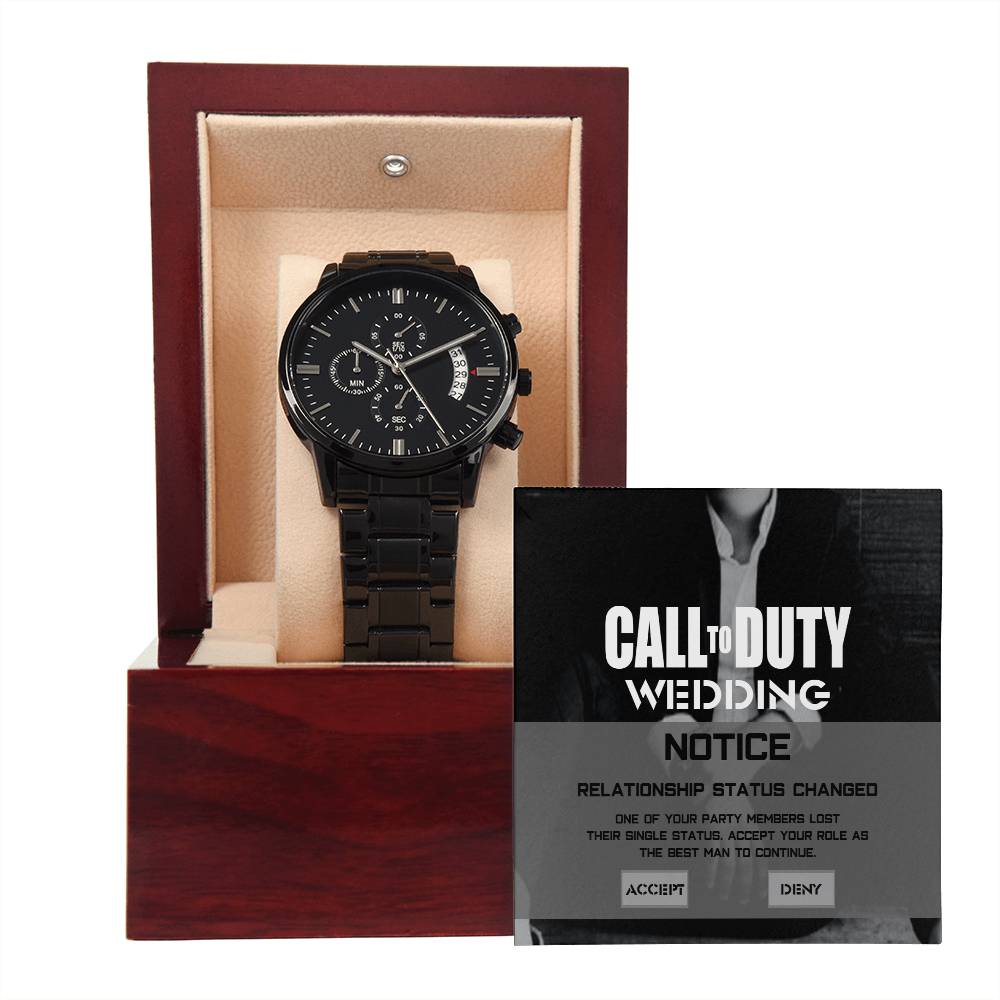 Call Of Duty - Black Chronograph Watch - Real Rad Boutique