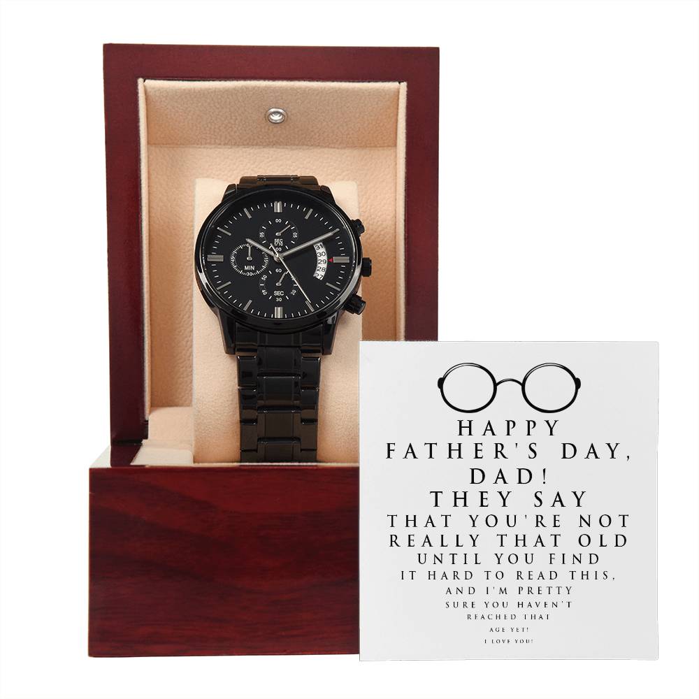 Can You Read This? - Black Chronograph Watch - Real Rad Boutique