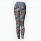 Chic Grey Floral Paws - Dachshund Yoga Leggings - Real Rad Boutique