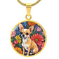 Chihuahua Bloom - Circle Necklace - Real Rad Boutique