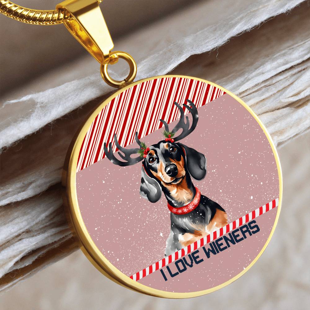 Christmas Wiener Love Graphic Necklace - Real Rad Boutique