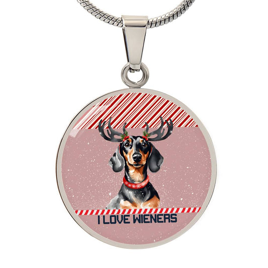 Christmas Wiener Love Graphic Necklace - Real Rad Boutique