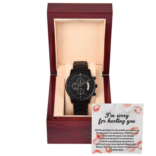 Commitment to Earn Back Your Trust - Black Chronograph Watch - Real Rad Boutique