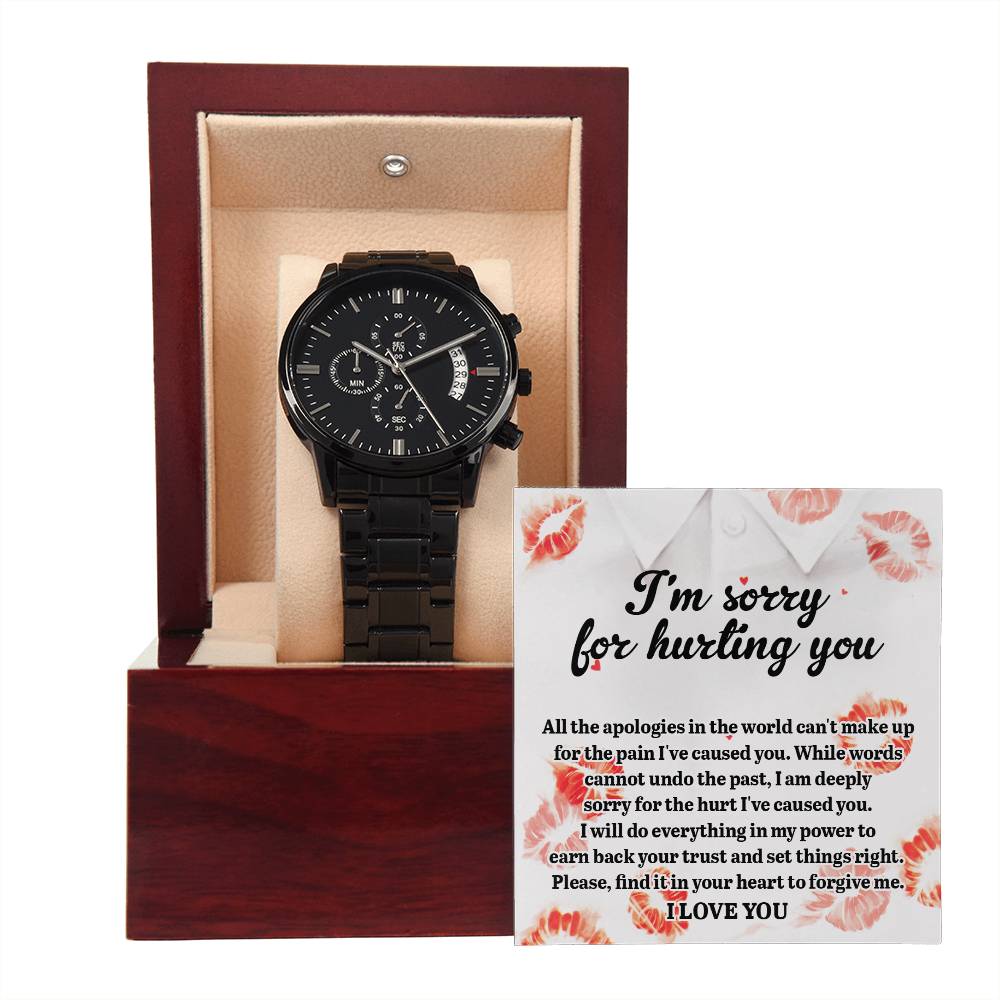 Commitment to Earn Back Your Trust - Black Chronograph Watch - Real Rad Boutique