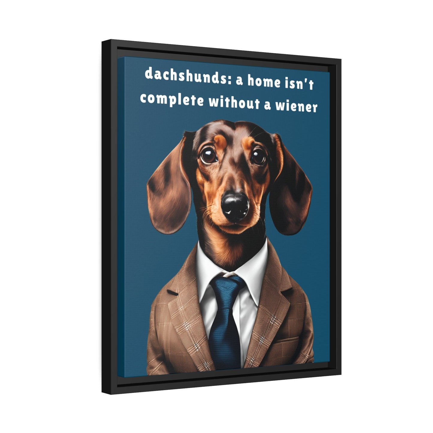 Complete Your Home - Dachshund Matte Canvas, Black Frame - Real Rad Boutique