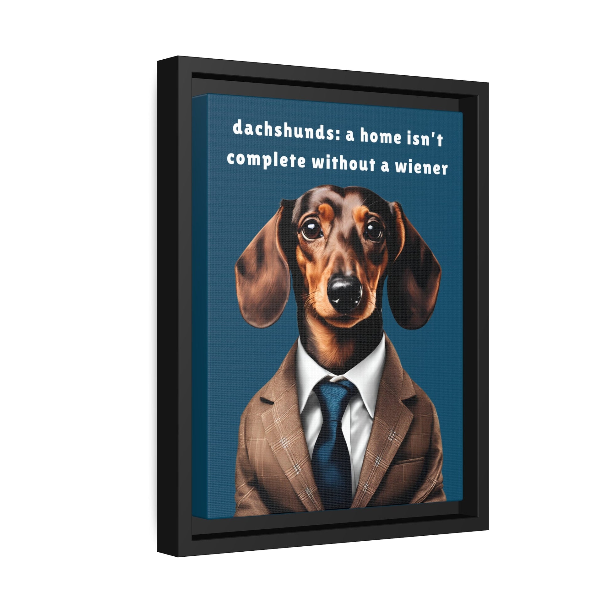 Complete Your Home - Dachshund Matte Canvas, Black Frame - Real Rad Boutique