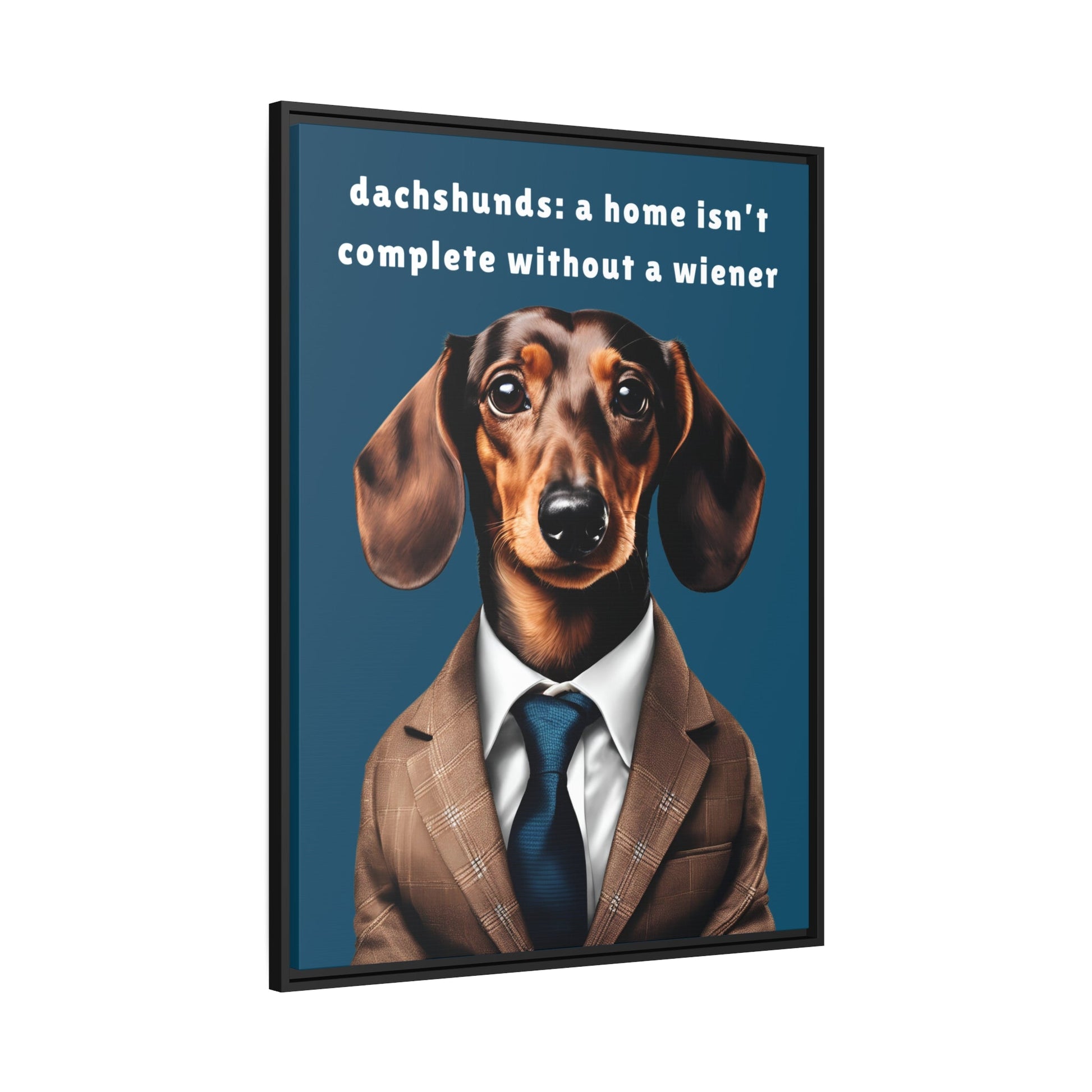 Complete Your Home - Dachshund Matte Canvas, Black Frame - Real Rad Boutique