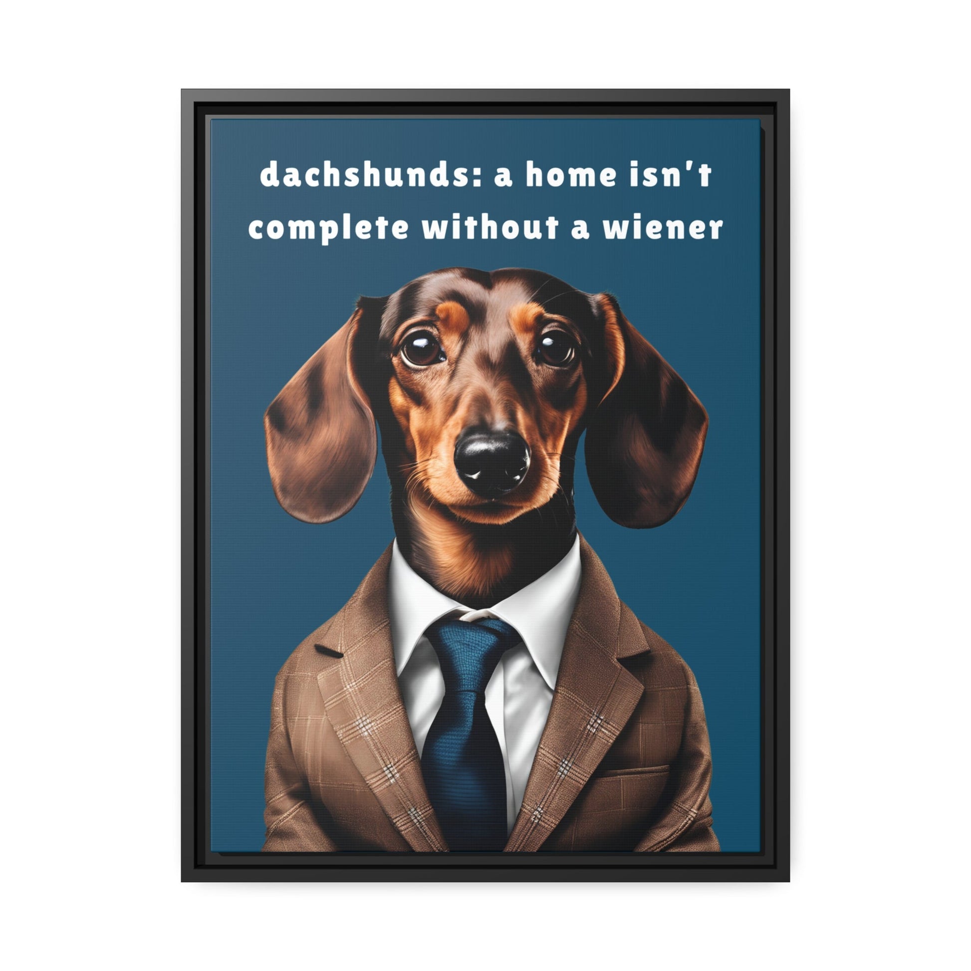 Complete Your Home - Dachshund Matte Canvas, Black Frame - Real Rad Boutique