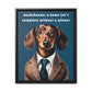 Complete Your Home - Dachshund Matte Canvas, Black Frame - Real Rad Boutique