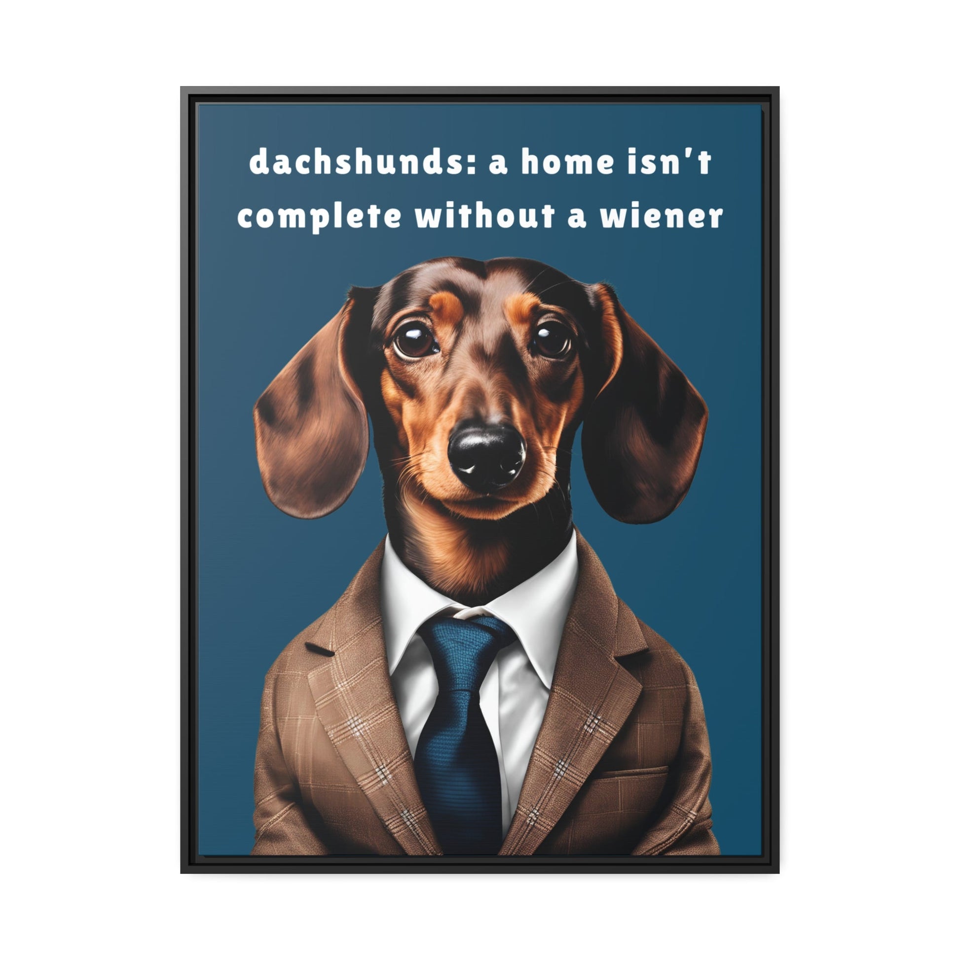 Complete Your Home - Dachshund Matte Canvas, Black Frame - Real Rad Boutique