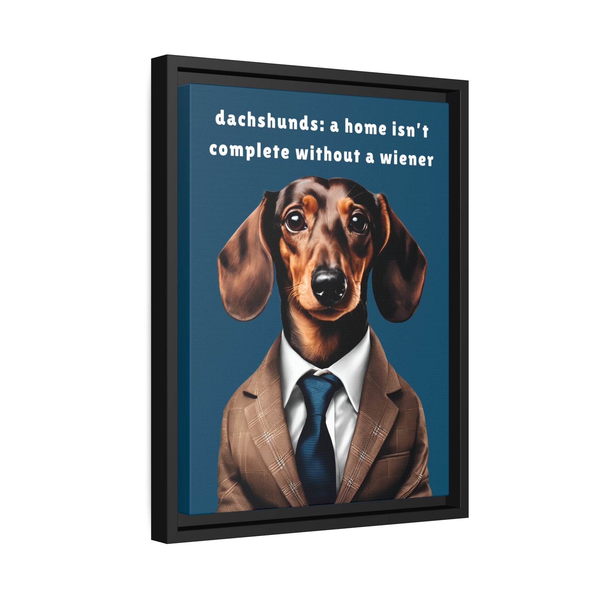 Complete Your Home - Dachshund Matte Canvas, Black Frame - Real Rad Boutique