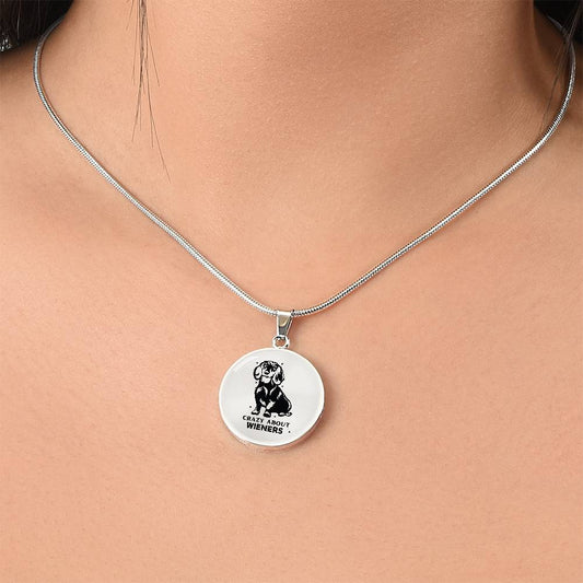 Crazy About Wieners - Circle Pendant - Real Rad Boutique