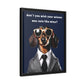 Cute Wiener - Matte Canvas, Black Frame - Real Rad Boutique