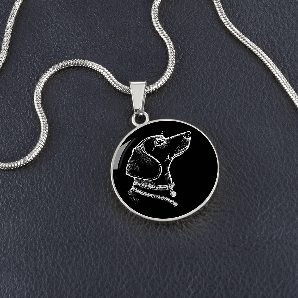 Dachshund Charm - Circle Pendant - Real Rad Boutique