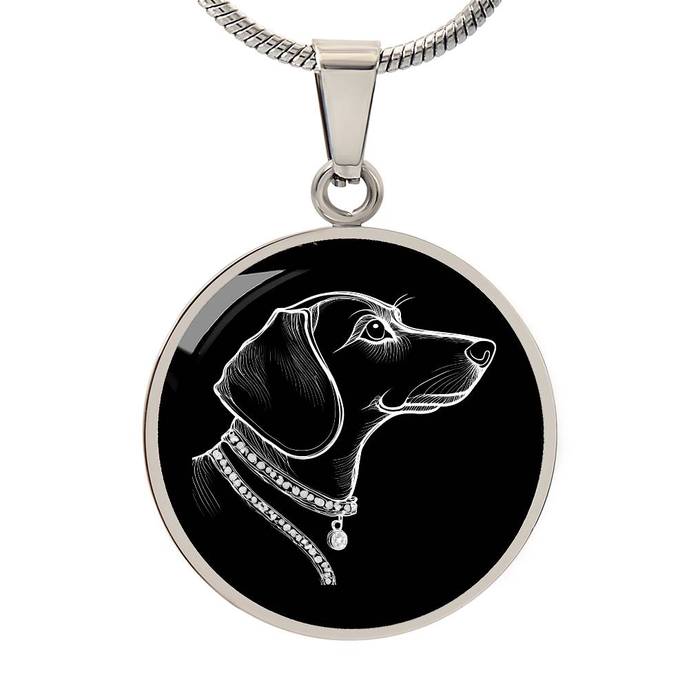 Dachshund Charm - Circle Pendant - Real Rad Boutique