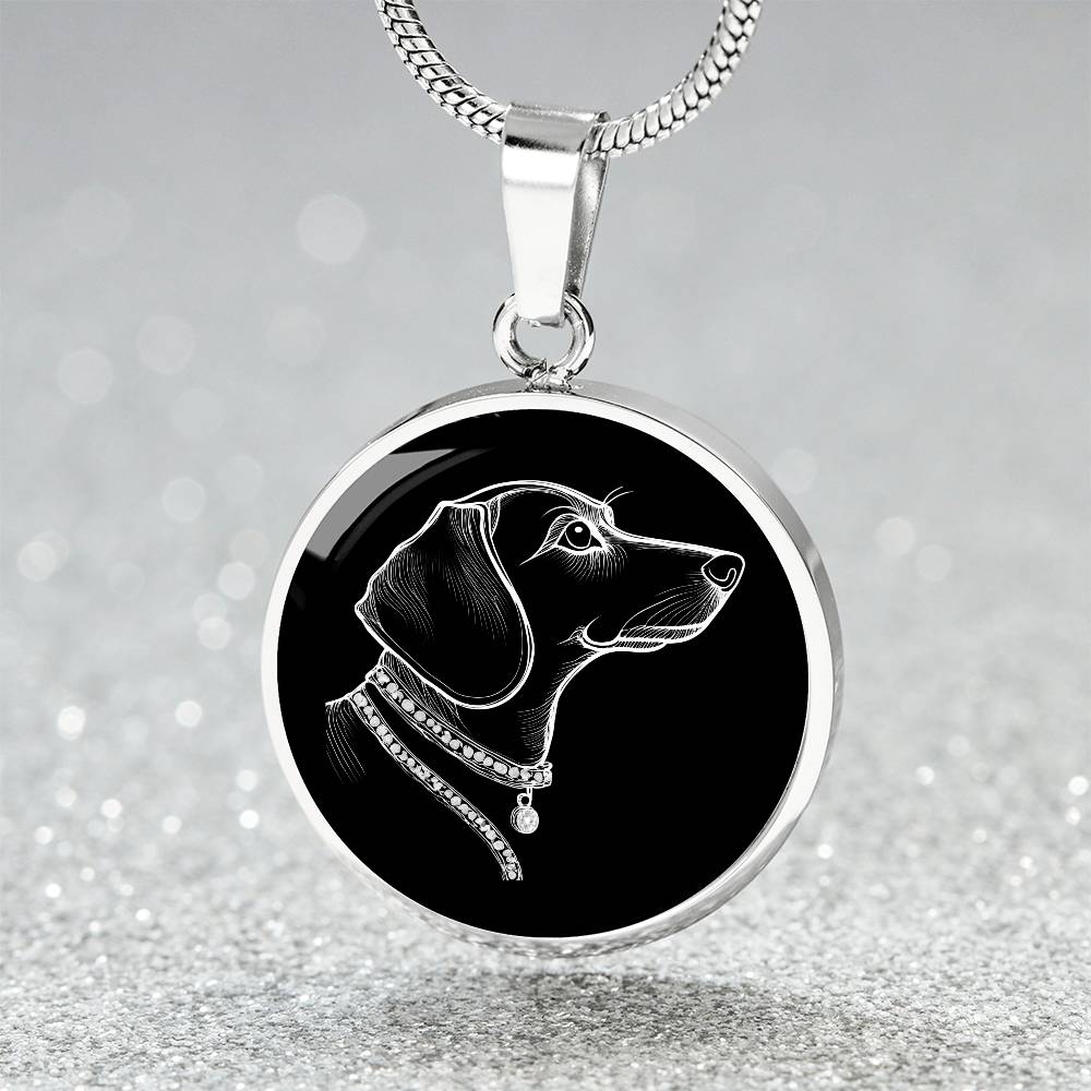 Dachshund Charm - Circle Pendant - Real Rad Boutique