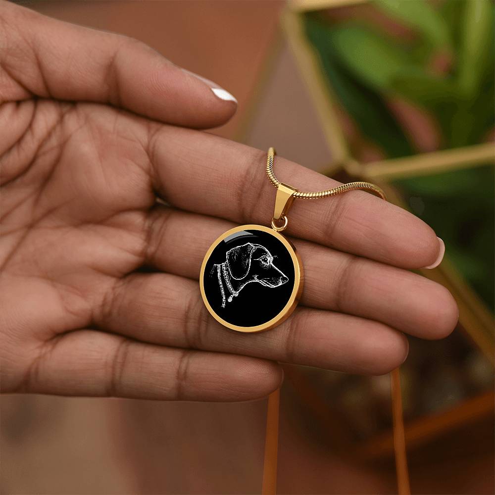 Dachshund Charm - Circle Pendant - Real Rad Boutique