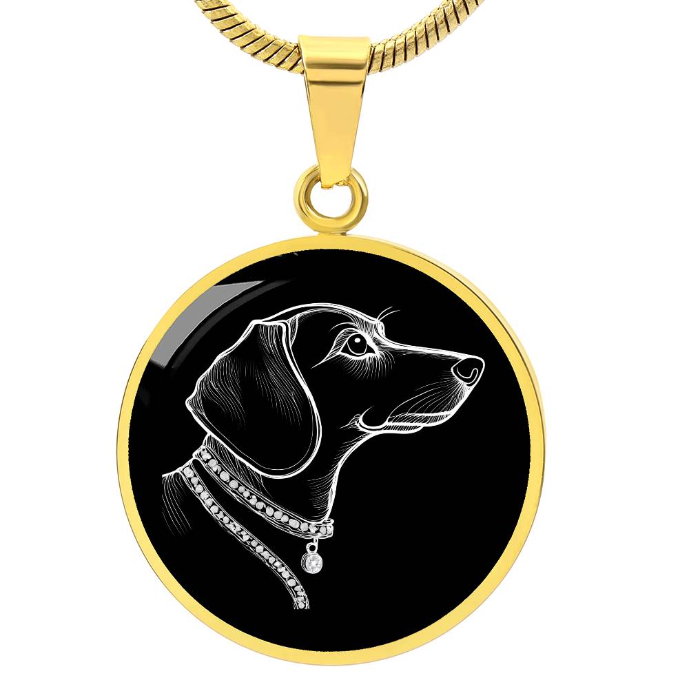 Dachshund Charm - Circle Pendant - Real Rad Boutique