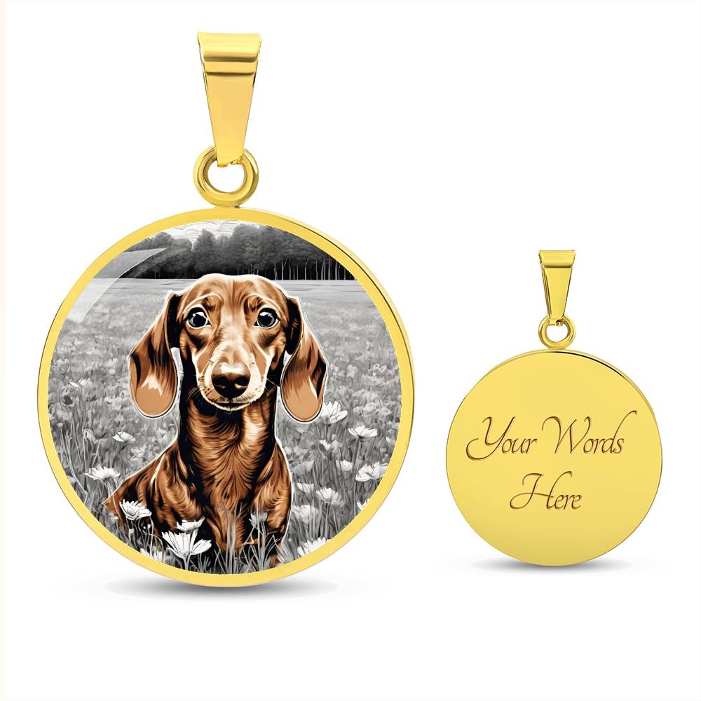 Dachshund Dreams - Circle Pendant - Real Rad Boutique