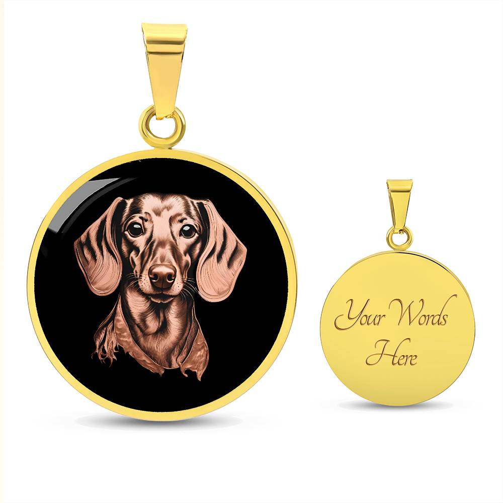 Dachshund Dreams - Circle Pendant - Real Rad Boutique