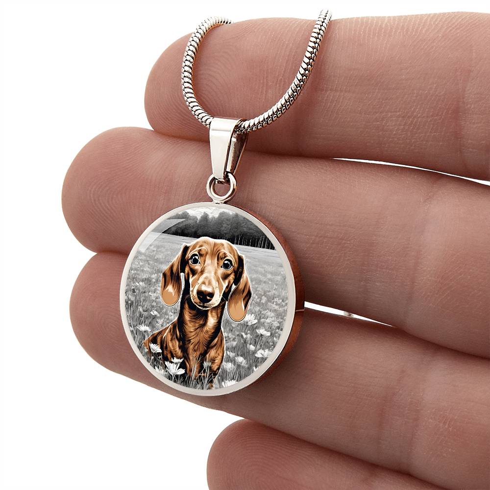 Dachshund Dreams - Circle Pendant - Real Rad Boutique