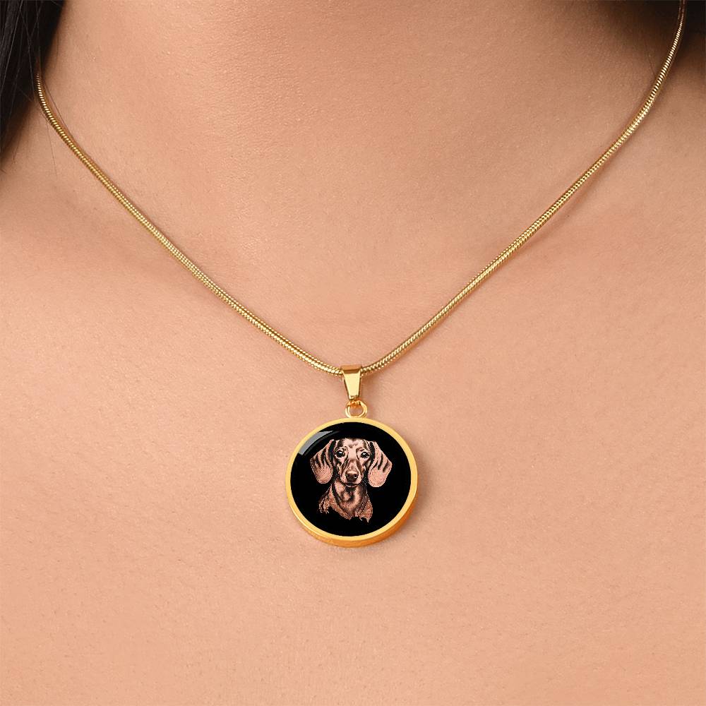 Dachshund Dreams - Circle Pendant - Real Rad Boutique