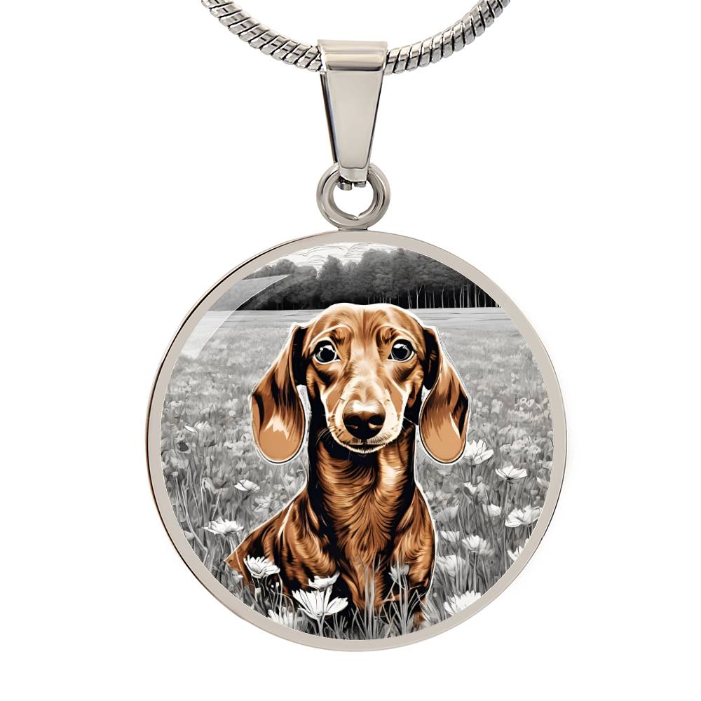 Dachshund Dreams - Circle Pendant - Real Rad Boutique