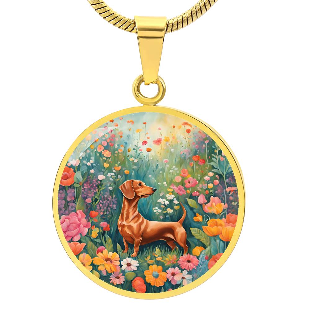 Dachshund Dreams – Circle Pendant - Real Rad Boutique