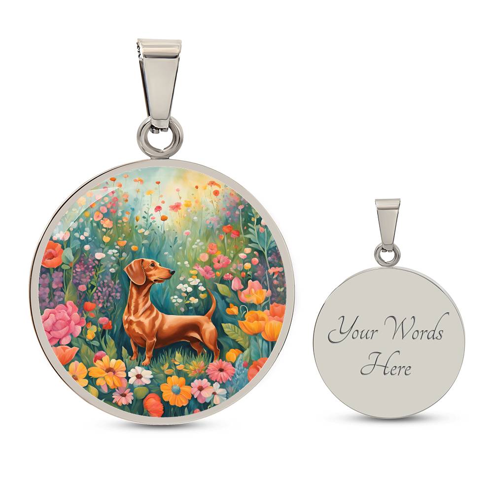 Dachshund Dreams – Circle Pendant - Real Rad Boutique