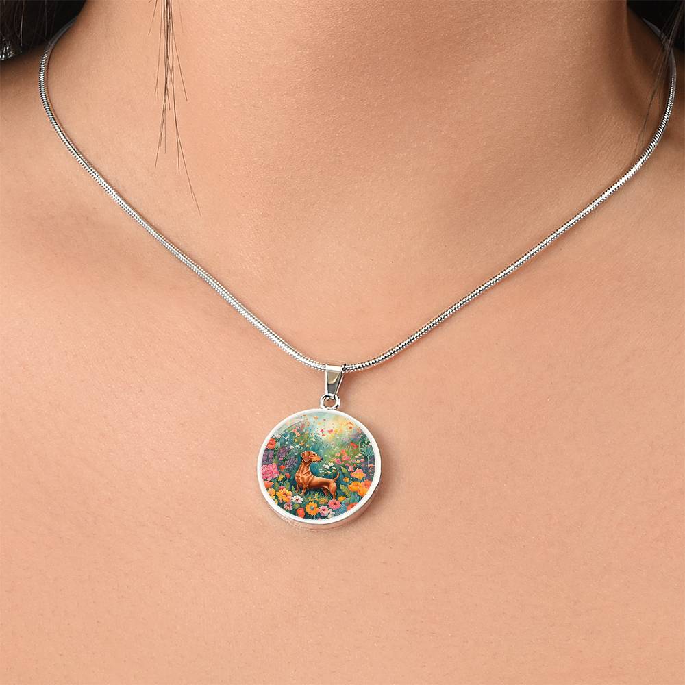 Dachshund Dreams – Circle Pendant - Real Rad Boutique