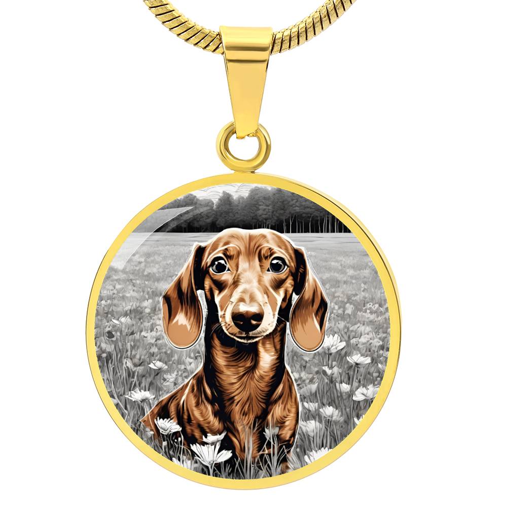 Dachshund Dreams - Circle Pendant - Real Rad Boutique