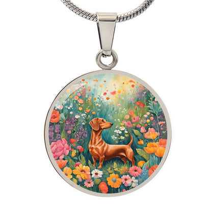 Dachshund Dreams – Circle Pendant - Real Rad Boutique